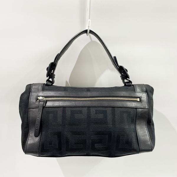 GIVENCHY Logo G Pattern Vintage Handbag Leather/Canvas Women's [Used B] 20230818