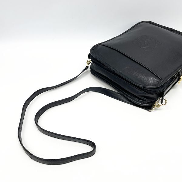 LOEWE Vintage Anagram Square Women's Shoulder Bag Black [Used B/Standard] 20416873