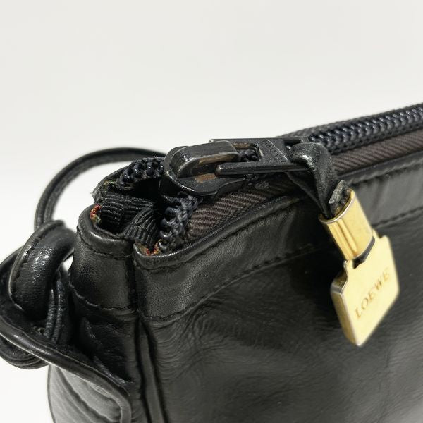 LOEWE Vintage Anagram Crossbody Women's Shoulder Bag Black [Used B/Standard] 20416878