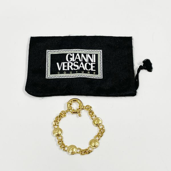 Gianni Versace Medusa Round Chain Vintage Bracelet GP Women's [Used AB] 20230829