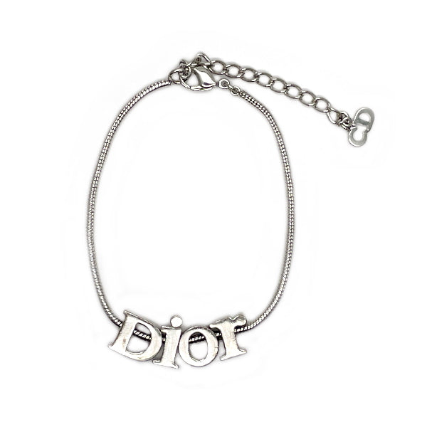 Christian Dior Vintage Logo Metal Women's Bracelet Silver [Used B/Standard] 20416907