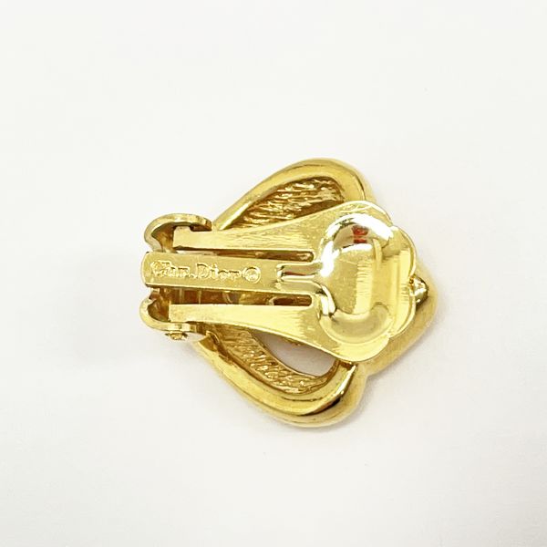 Christian Dior CD Logo Heart Twist Vintage Earrings GP Women's [Used AB] 20230718