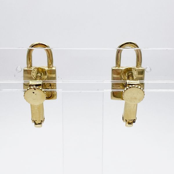 Christian Dior Logo Cadena Padlock Padlock Vintage Earrings GP Women's [Used B] 20230801