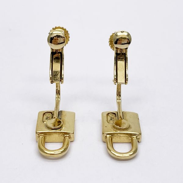 Christian Dior Logo Cadena Padlock Padlock Vintage Earrings GP Women's [Used B] 20230801