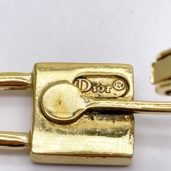 Christian Dior 标志 Cadena 挂锁挂锁复古耳环 GP 女士 [二手 B] 20230801