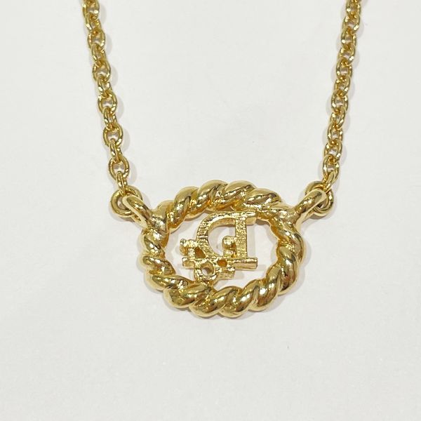 Christian Dior Vintage Logo Twist GP Women's Necklace Gold [Used B/Standard] 20416919