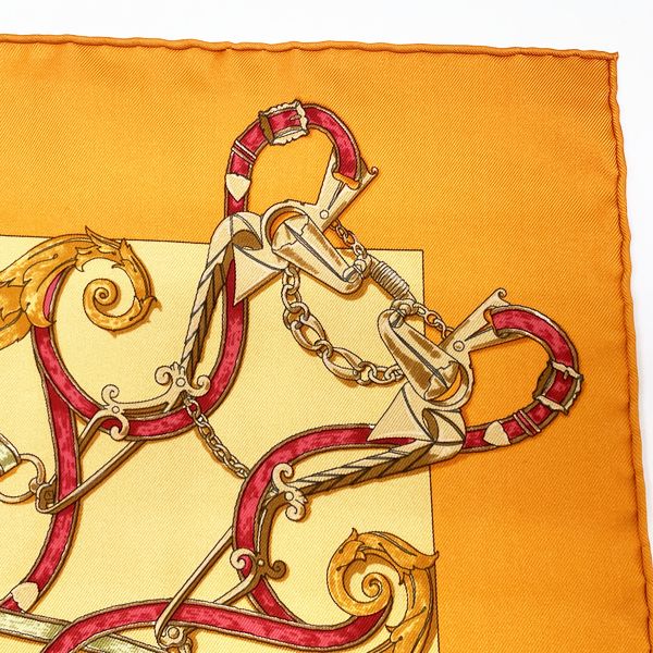 HERMES Carre 45 Petit Carre LINSTRVCTION DV ROY Emperor's Scarf Silk Women's [Used A] 20230711