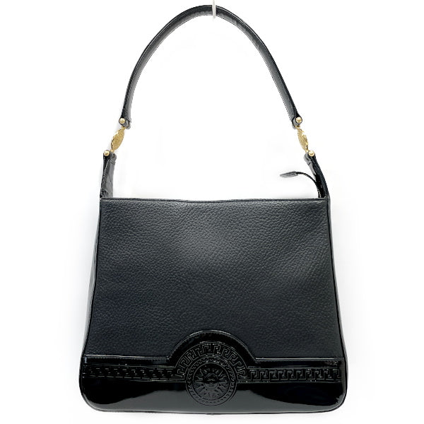 VERSACE Sunburst Vintage Shoulder Bag Leather/Enamel Women's [Used AB] 20230721