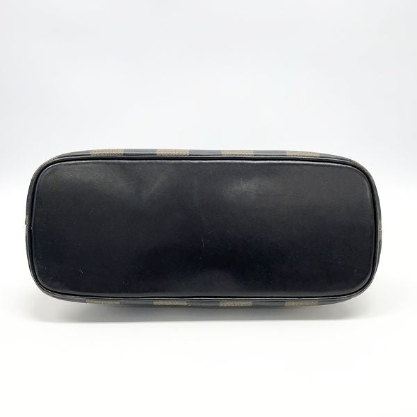 FENDI Vintage Pecan Stripe 2WAY Women's Handbag Black x Brown [Used B/Standard] 20416937