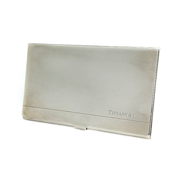 TIFFANY&amp;Co. Business Card Holder Logo Card Case Silver 925 Unisex [Used B] 20231102