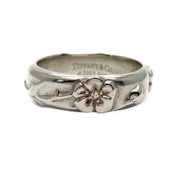 TIFFANY&amp;Co. Tiffany Flower Motif Silver 925 Women's Ring No. 14 [Used B/Standard] 20416971