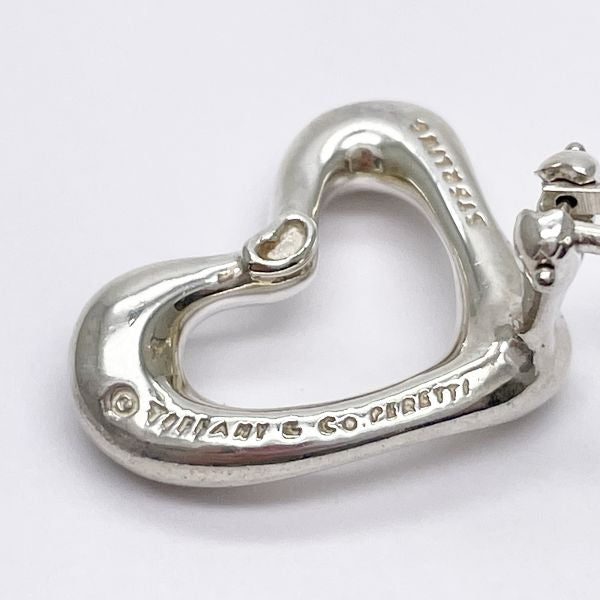 TIFFANY&amp;Co. Open Heart Earrings Silver 925 Women's [Used B] 20230705
