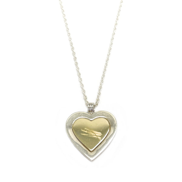 TIFFANY&amp;Co. Vintage Heart Combination Necklace Silver/K18 Yellow Gold Women's [Used B] 20231102