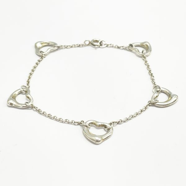 TIFFANY&amp;Co. Open Heart 5P Bracelet Silver 925 Women's [Used B] 20231102