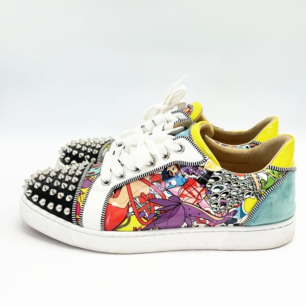 Christian Louboutin Multicolor Spike Low Unisex Sneakers [Used B/Standard] 20417033