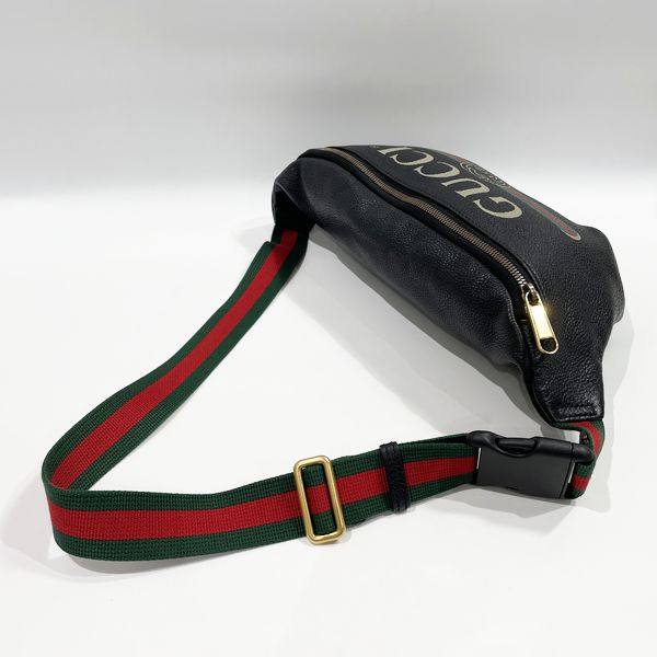 GUCCI Gucci Print Logo Web Stripe Belt Bag 530412 Waist Bag Leather Unisex [Used AB] 20230824