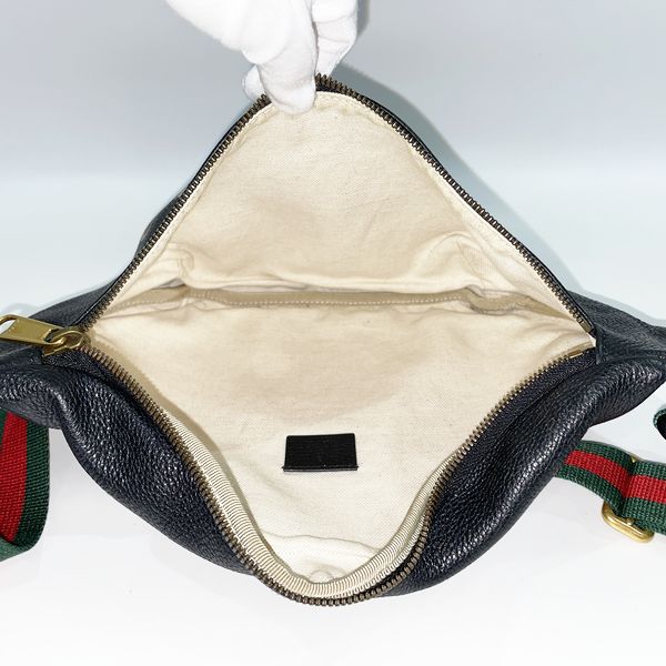 GUCCI Gucci Print Logo Web Stripe Belt Bag 530412 Waist Bag Leather Unisex [Used AB] 20230824