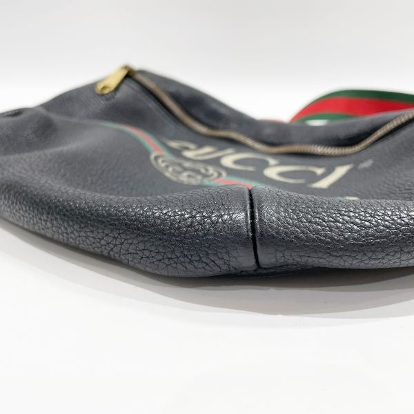 中古AB/使用感小】GUCCI グッチ グッチプリント ロゴ ウェブストライプ