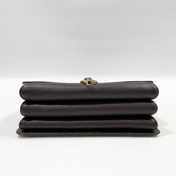 Salvatore Ferragamo Gancini Rock Square Vintage Shoulder Bag Leather Women's [Used AB] 20230824