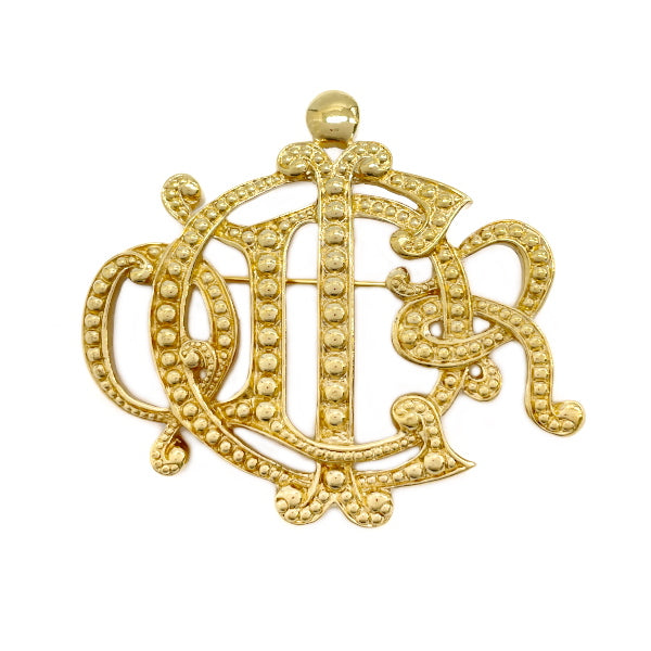 Christian Dior Vintage Logo Emblem Pin GP Women's Brooch Gold [Used AB/Slightly Used] 20417415