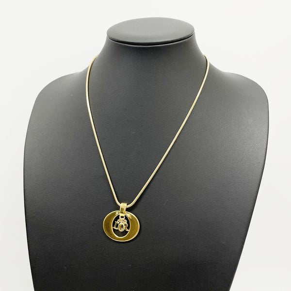 Christian Dior Vintage Logo Circle GP Women's Necklace Gold [Used AB/Slightly Used] 20417418