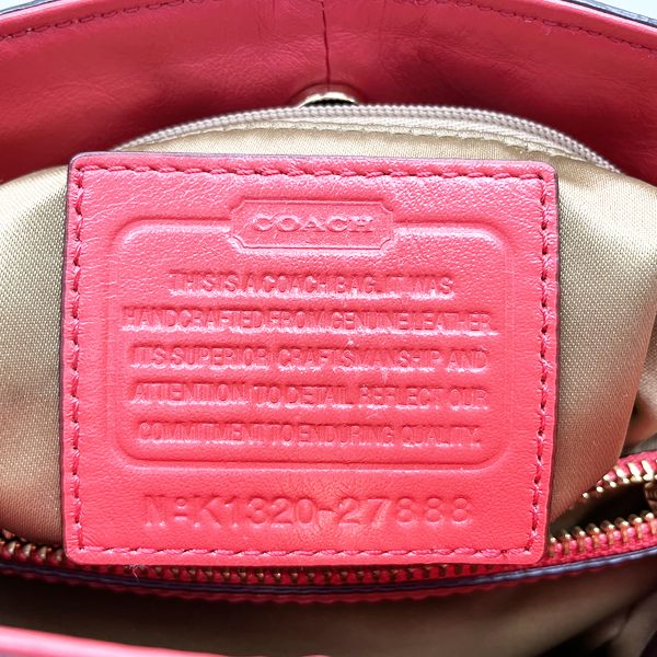 COACH(コーチ) マディソン ピンタック ミネッタ プレート付 2WAY 27888 ハンドバッグ レザー レディース【中古AB】20230727