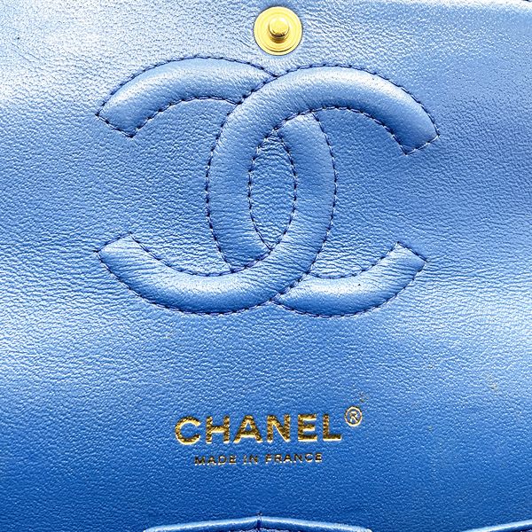 CHANEL Matelasse 25 Double Flap Double Chain G Hardware Women's Shoulder Bag Blue [Used B/Standard] 20417502