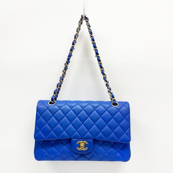 CHANEL Matelasse 25 Double Flap Double Chain G Hardware Women's Shoulder Bag Blue [Used B/Standard] 20417502