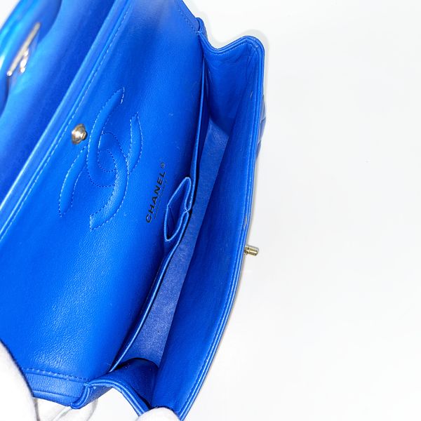 Used B/Standard] CHANEL Chanel Matelasse 25 Double Flap Double Chain G  Hardware Women's Shoulder Bag Blue 20417502