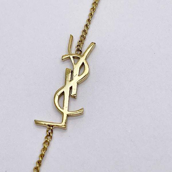 SAINT LAURENT PARIS YSL Logo Monogram Chain GP Women's Bracelet Gold [Used AB/Slightly Used] 20417643