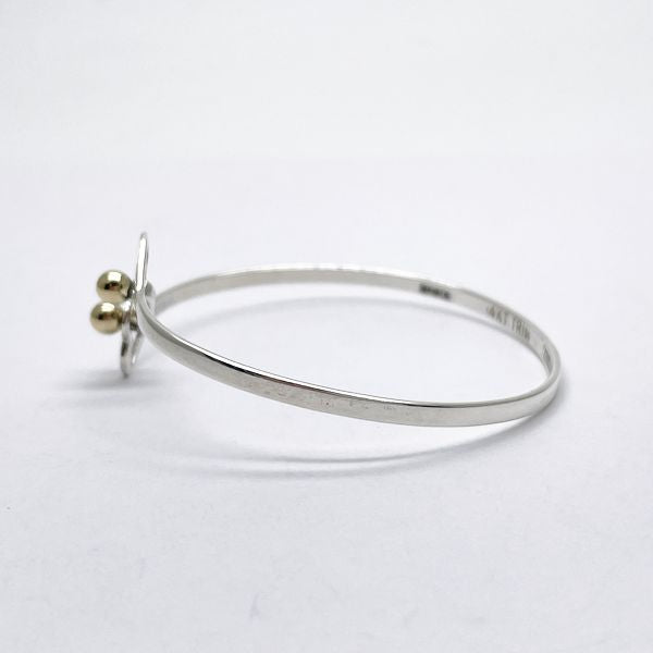 TIFFANY&amp;Co. [Rare] Vintage Love Knot Bangle Silver/K14 Yellow Gold Women's [Used B] 20230726