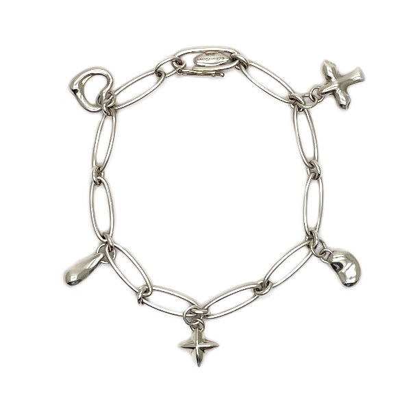 TIFFANY&amp;Co. Tiffany Elsa Peretti 5 Charm Motif Silver 925 Women's Bracelet [Used B/Standard] 20417664