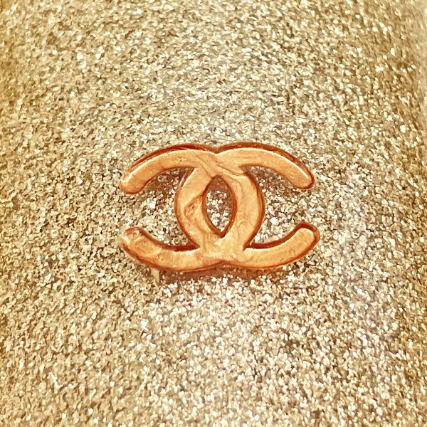CHANEL Vintage Coco Mark Lame Wide Hair Accessory Hair Clip 00A Women's Barrette Bronze x Silver [Used AB/Slightly Used] 20417711