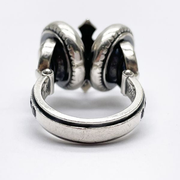 HYSTERIC GLAMOR Trigod Colored Stone Headphone Motif No. 10 Ring Silver 925 Men's [Used B] 20231102