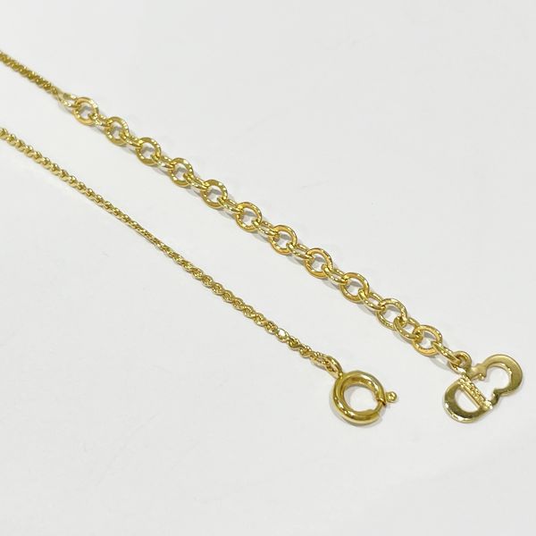 Christian Dior Vintage CD Logo GP Rhinestone Women's Necklace Gold [Used AB/Slightly Used] 20417951