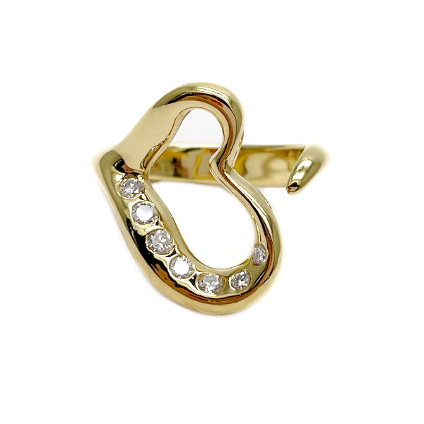 TIFFANY&amp;Co. Tiffany Open Heart 7P Diamond K18YG Women's Ring No. 9 [Used B/Standard] 20418886