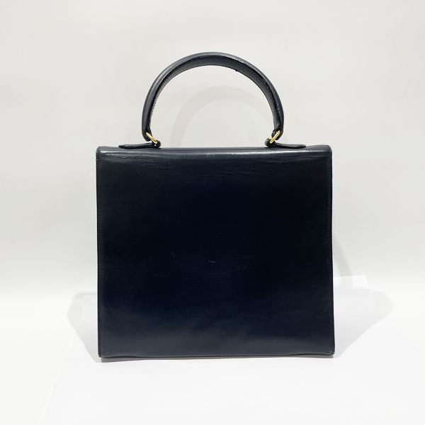 CELINE Ring Hardware Chain Lock Square Vintage Handbag Leather Women's [Used B] 20230817