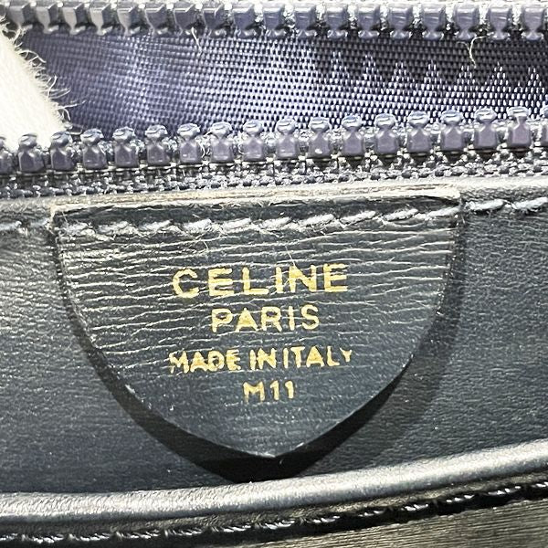 CELINE Ring Hardware Chain Lock Square Vintage Handbag Leather Women's [Used B] 20230817