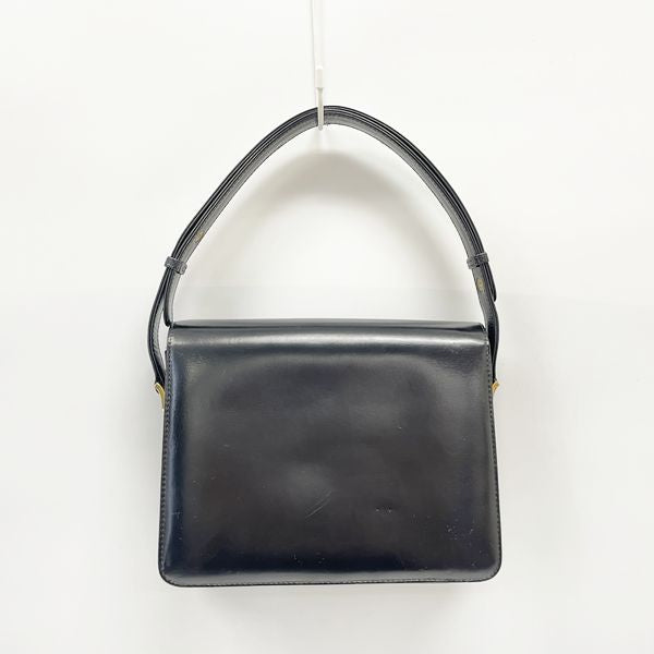 CELINE Vintage Carriage Metal Square Shape Shoulder Bag One Shoulder Women's Shoulder Bag Black [Used AB/Slightly Used] 20419862