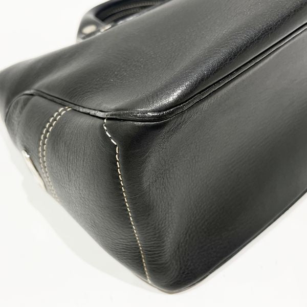 CELINE Boogie Bag Triomphe Metal Fittings SV Metal Fittings Women's Handbag Black [Used B/Standard] 20419863
