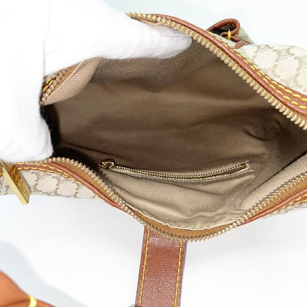 CELINE Macadam One Shoulder Mini Shoulder Bag Canvas/Leather Women's [Used B] 20230817