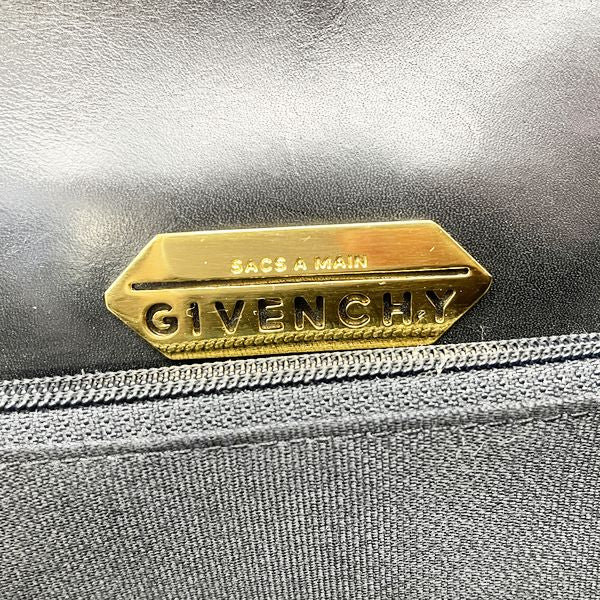 GIVENCHY 4G Logo Plate Top Handle Vintage Handbag Leather Women's [Used B] 20230817