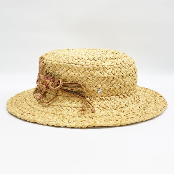 HELEN KAMINSKI Ribbon Flower Straw Hat Raffia Women's [Used AB] 20230803