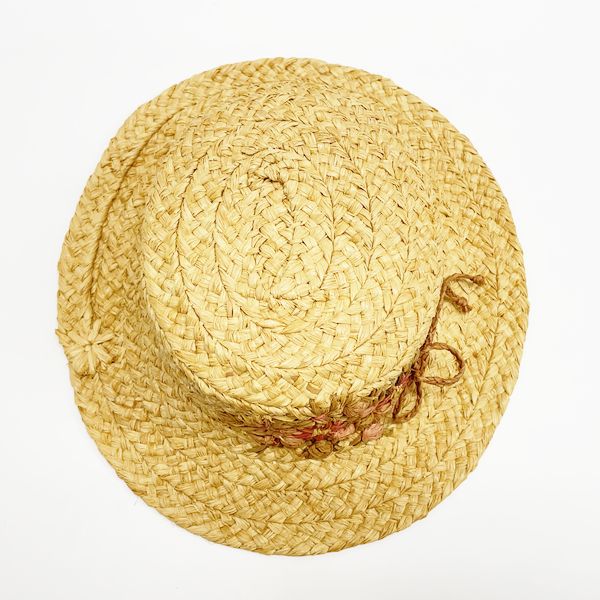 HELEN KAMINSKI Ribbon Flower Straw Hat Raffia Women's [Used AB] 20230803