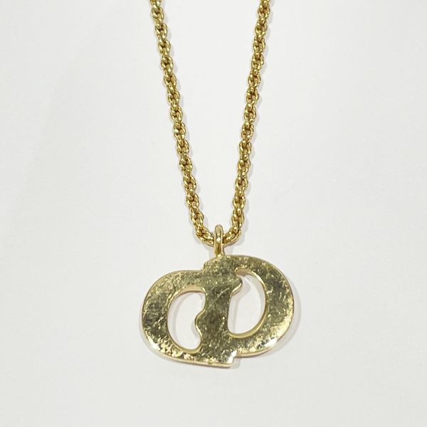 Christian Dior Vintage CD Logo GP Women's Necklace Gold [Used B/Standard] 20419895