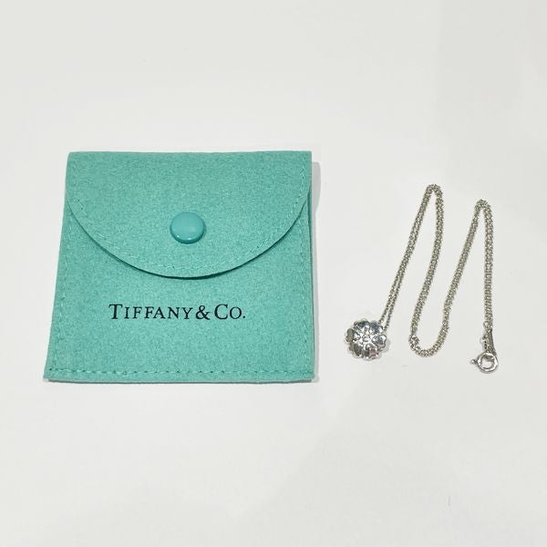 TIFFANY&amp;Co. Crown of Heart 1P Diamond Necklace Silver 925 Women's [Used B] 20230825