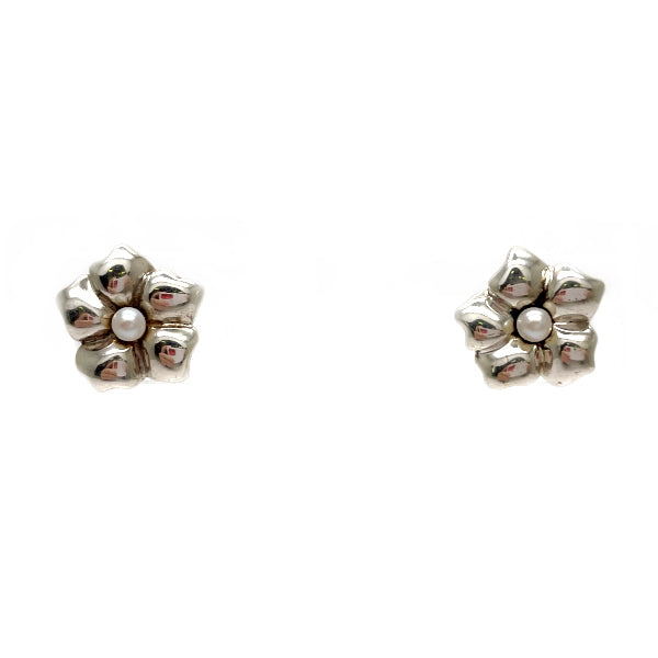 TIFFANY & Co. Tiffany [Incomplete] Flower Pearl *External Catch Silver 925 Women's Earrings [Used B/Standard] 20419904