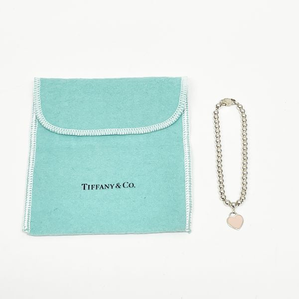 Tiffany & Co Silver Pink Enamel Mini Double Heart Necklace - HFactorSecurity