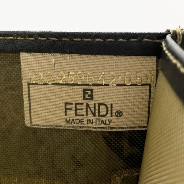 FENDI(フェンディ) FFロゴ メッシュ 紐 編み込み ヴィンテージ トートバッグ レザー/ナイロン レディース【中古B】20230720