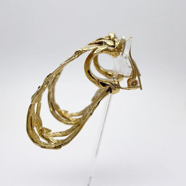YVES SAINT LAURENT Yves Saint Laurent Vintage Leaf Motif GP Women's Earrings Gold [Used AB/Slightly Used] 20419977